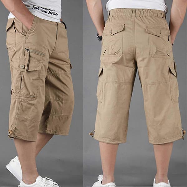 Cargo-shorts til mænd, afslappede, løse til sommer S