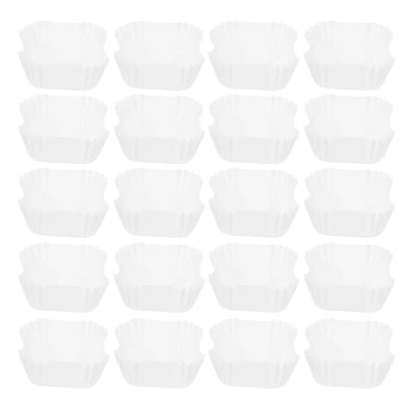 100 stk. firkantede papirforme til muffins cupcakes engangs små muffin cupcake wrapper papir cases - ya