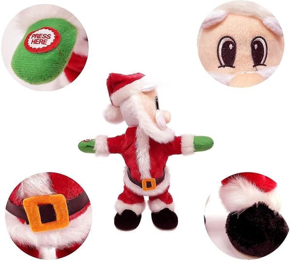 Twerking Tomte Jultomte Elektrisk Dansande Plyschdocka Sjunger Engelska