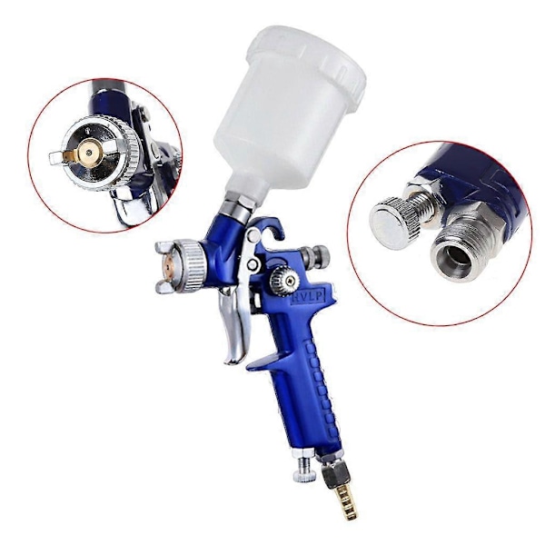 0,8 mm Mini HVLP Luftmålningspistol Auto Bil Detalj för Touch Up Sprayer Gravity