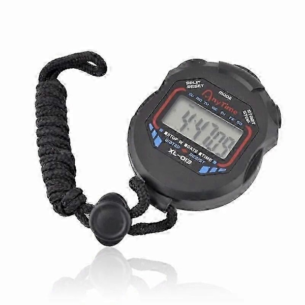 Timers Klassisk Digital Professionell Handhållen LCD Kronograf Sport Stoppur Timer Hushåll Bärbar Stoppklocka Med Snöre