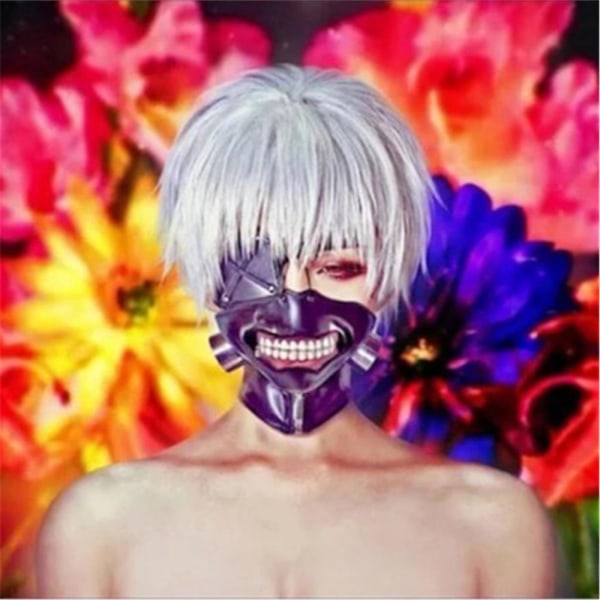 Tokyo Ghoul hopea lyhyet hiukset peruukit Cosplay Party Full Head Peruukit Lahjat