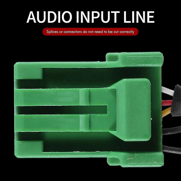 6-nastainen vihreä liitin Stereo 3,5 mm:n liitin Audio Aux-in MP3-kaapeli Jazz Fit 2002-2006 -malleille