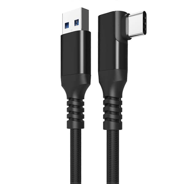 Kraftigt flettet USB 3.0 VR-kabel, 5M længde, L-formede stik, til PC VR-headsets og tilbehør