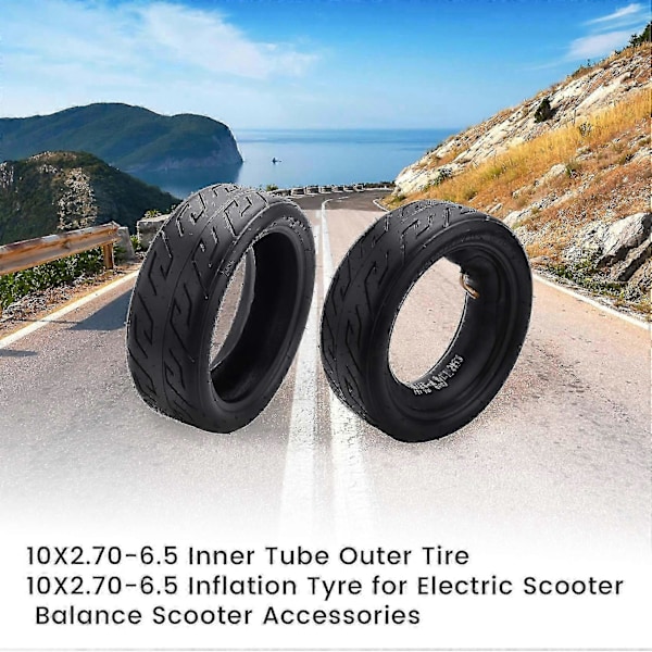 10x2.70-6.5 Innerslang Ytterdäck 10x2.70-6.5 Däck För Elektrisk Skoter Balans