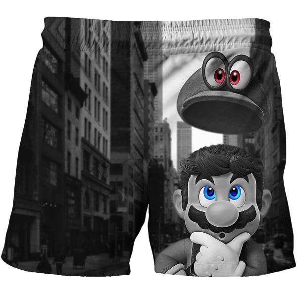 2023 Summer Kids Mario Shorts Tecknad Super Mario style 7 130cm