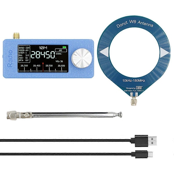 SI4732 Taskuradio 1,9 tuuman IPS-näytöllä 0,5-108 MHz Tasku Mini Radio LSB USB AM FM Radio Kaikki Aallot Ra