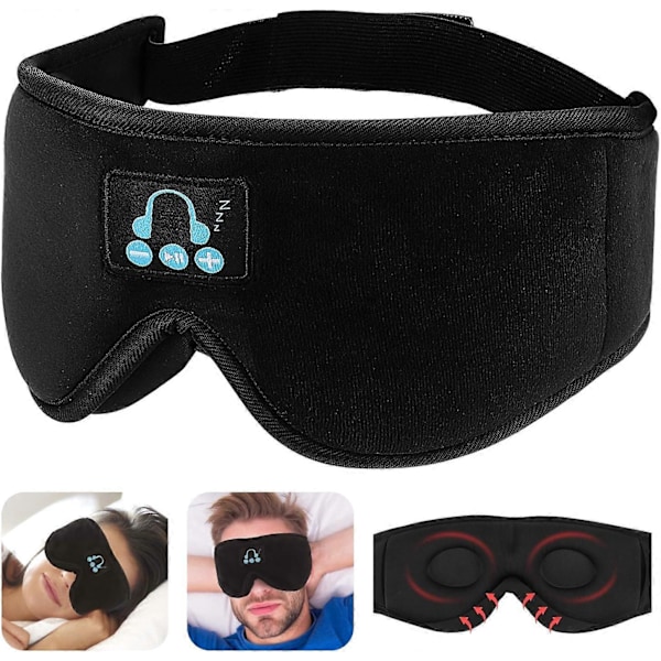 Bluetooth-unimaski 3D-unimaski kuulokkeet musiikkikuulokkeet uni-kuulokkeet sisäänrakennetuilla HD-kaiuttimilla täydellinen