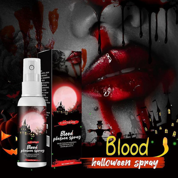 Halloween Fake Blood Halloween Tvättbart Bloody Fake Blood För Kostym Halloween Vampyr Makeup Fake Blood Spray För Cosplay Hög kvalitet
