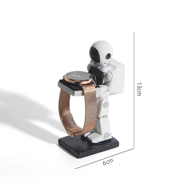 Klockdisplayställ Man Robotfigurer Kreativ Klockförvaring Smyckesdisplay Bord Glasögonhållare För Kontor Heminredning