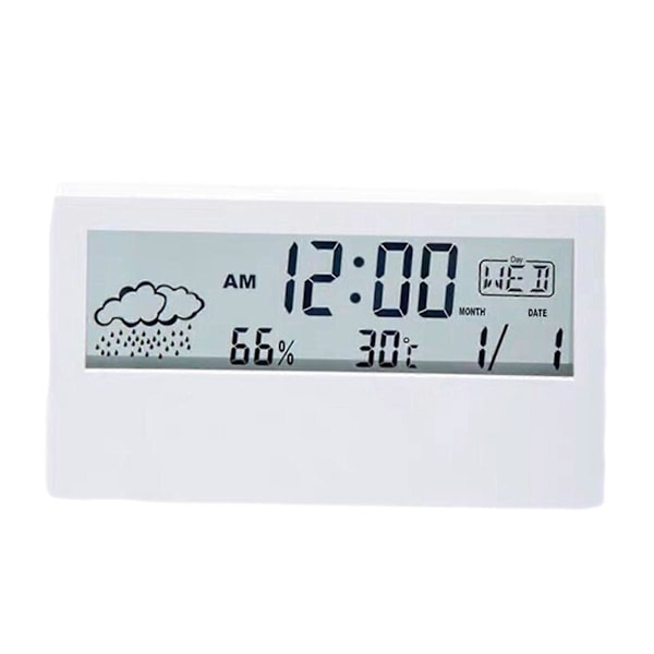 Väckarklocka LCD-display Elektronisk väckarklocka för nattduksbord sängbord kontor