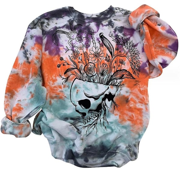 Halloween Sweatshirt Crewneck Pullover - Casual Løse Langærmede Toppe Shirts style 15 S