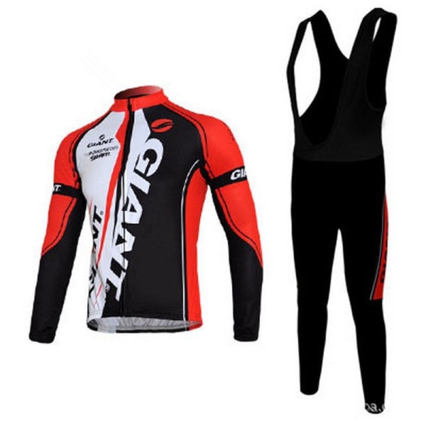 2023 GIANT Cykeltröja Set Höst Långärmad Ropa Ciclismo Cykelkläder för män Cykelkläder MTB Road Bike Suit Maillot Black S