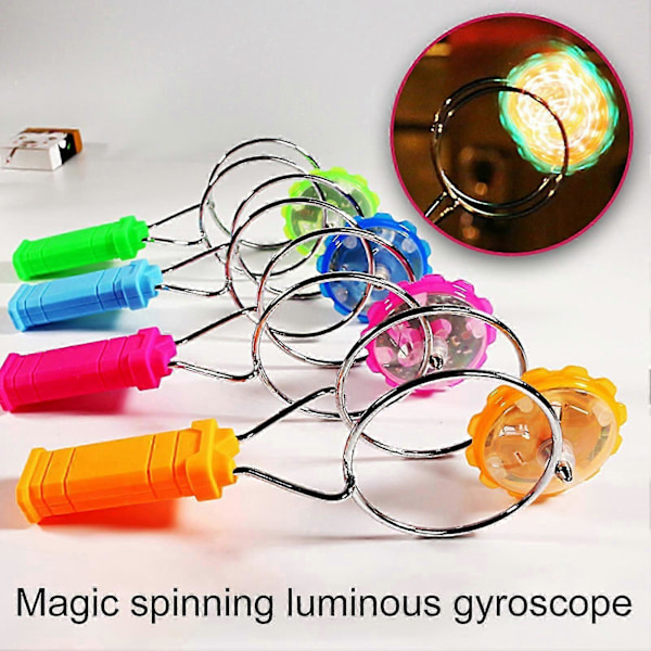 1 Set Magnetisk Gyro Luminescent Höghastighets Smidig Magnetisk Snurrande Underhållning Rostfritt Stål Eldig Centrifugal Snurrande Gyro Barn Presenter Jiyuge