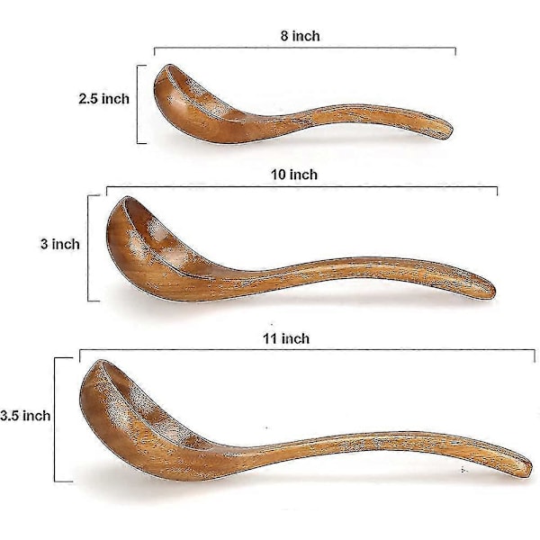 Beste 33 cm Stor Tresleiv Håndlaget Dyp Tresleiv Lang Kokeskje_s