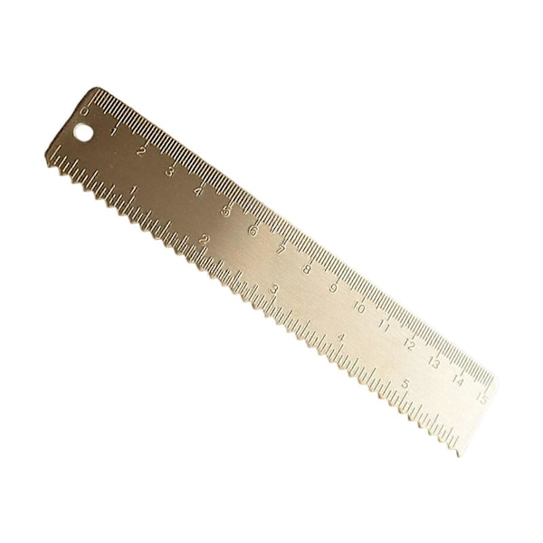 Retro Nostalgisk Mässingsskala Linjal Ritning Arkitekt Konstruktör 15cm Våg