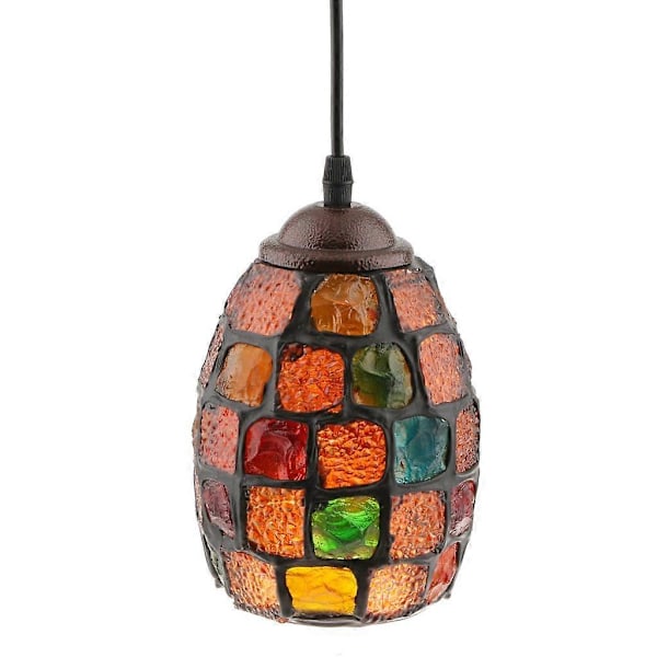 Retro Farverig Loft Pendel Lampe Lys Lysekrone Skærme Lampeskærm #1