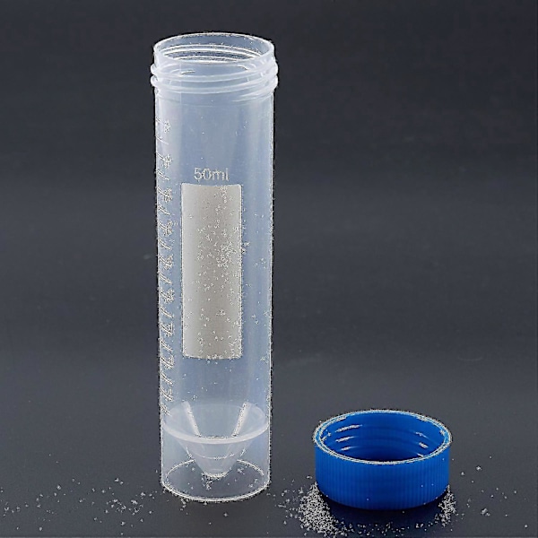 5 kpl 50 ml muovisia läpinäkyviä sentrifugiputkia asteikolla, muovinen koeputki, vapaasti seisova S