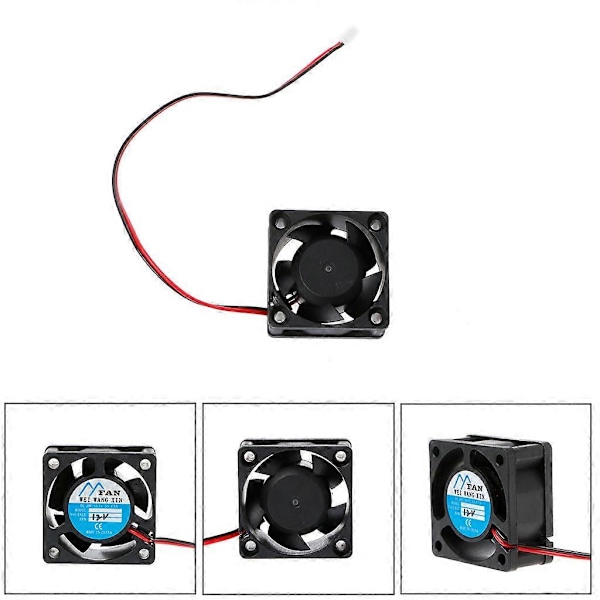 1 st DC 12V 2Pin USB-kontakt Notebook CPU Avgas Kylfläkt 40x40X20mm