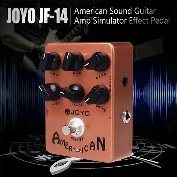 -14 Gitarr Effektor Klassisk Förstärkar Simulering Single Block Effektor American Sound Elgitarr Acc