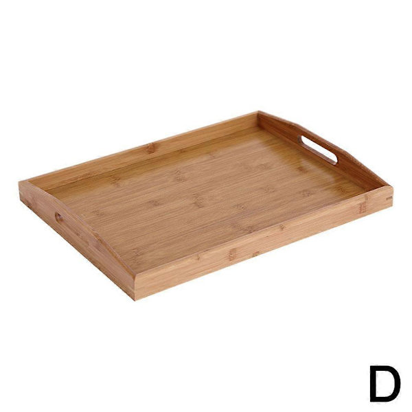 Serveringsbricka Bambu - Träbricka med Handtag Perfekt för Middag Tebrickor