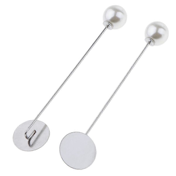10 st Mode Kragstift Stål Pärlor Kula Ände DIY Stift