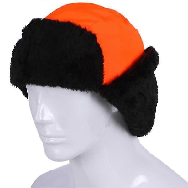 Varselmössa Hög Synlighet Vinter Varm Öronlapp Fleece Fluffig Hatt