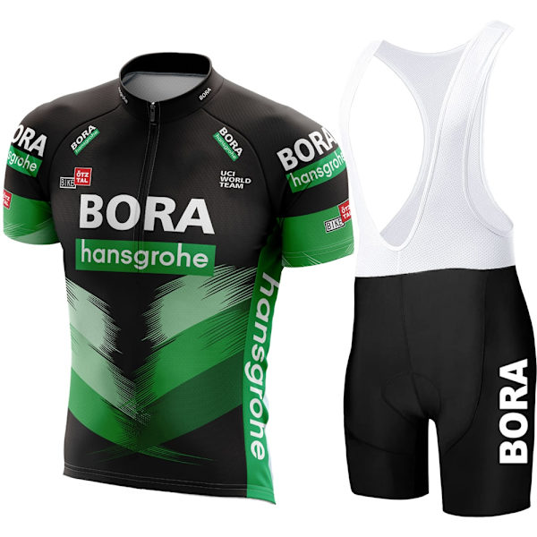UCI BORA Pyöräilyjersey Set Miesten Bib Shortsit Polkupyörän Lyhythihaiset Pyöräilyvaatteet Pyöräilyvaatteet Pyöräily Maillot Ciclismo Hombre Mustat Setit MTB:lle Red Asian size - M