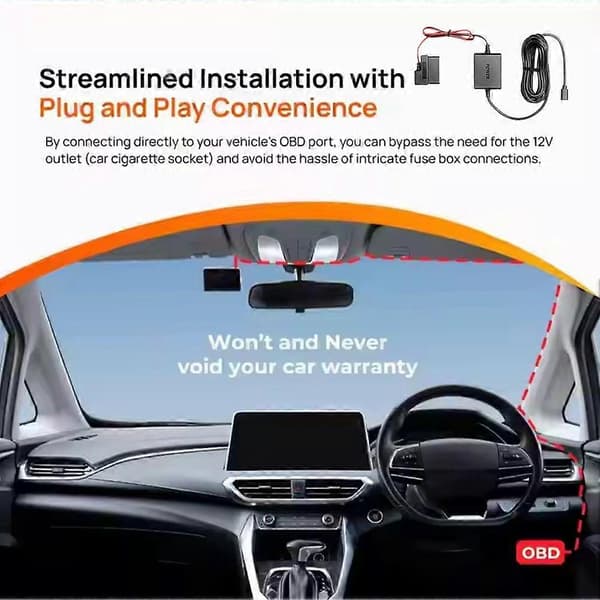 för 70mai obd - Hardwire Kit Parkeringsövervakningskabel 24 timmar för