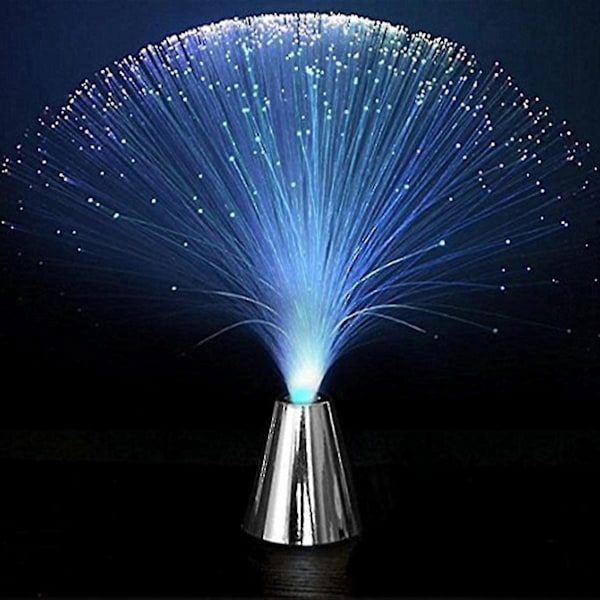 Fiberoptisk lampa med färgväxlande fiberoptisk belysning, batteridriven fiberoptisk fontän nattlampa