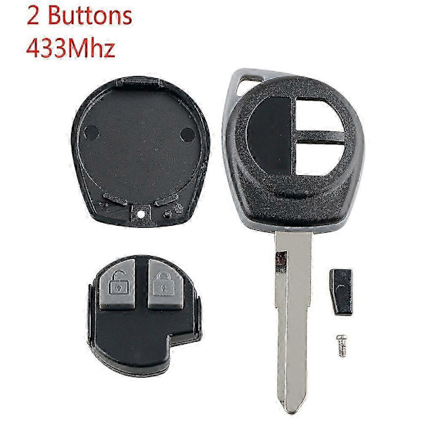 Smart bilnyckel fjärrkontroll 2 knappar Passar Swift Sx4 Alto Jimny Vitara Splash 2007-2013 433Mhz