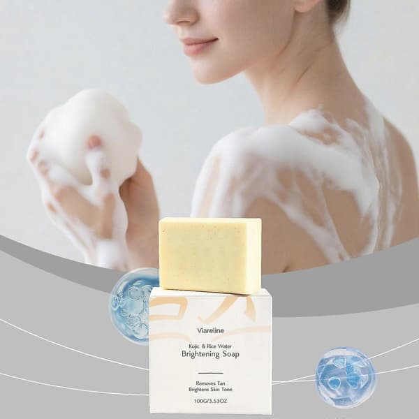Kojic & Risvann Lysnende Såpe, Mild Rensebar For Jevn, Glødende Hud 1PCS
