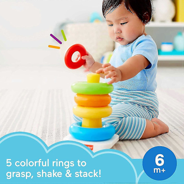 Rock-a-stack Babyleke, Klassisk Roly-poly Ringstableleke for spedbarn og småbarn?
