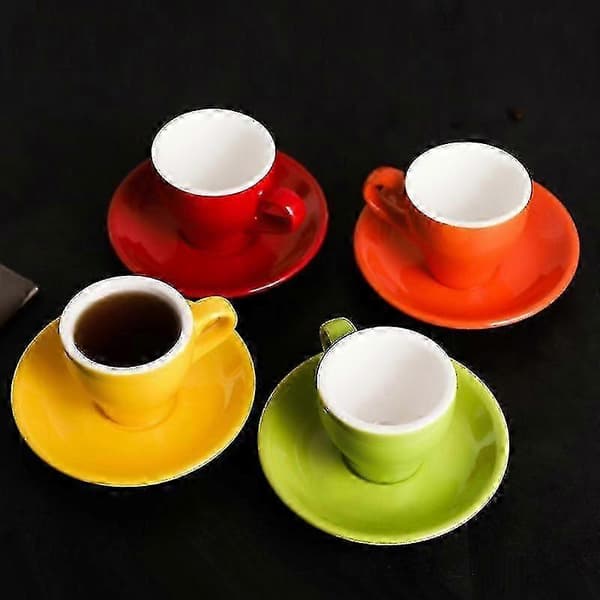 Macaron Espresso Sort Italiensk Kaffekop