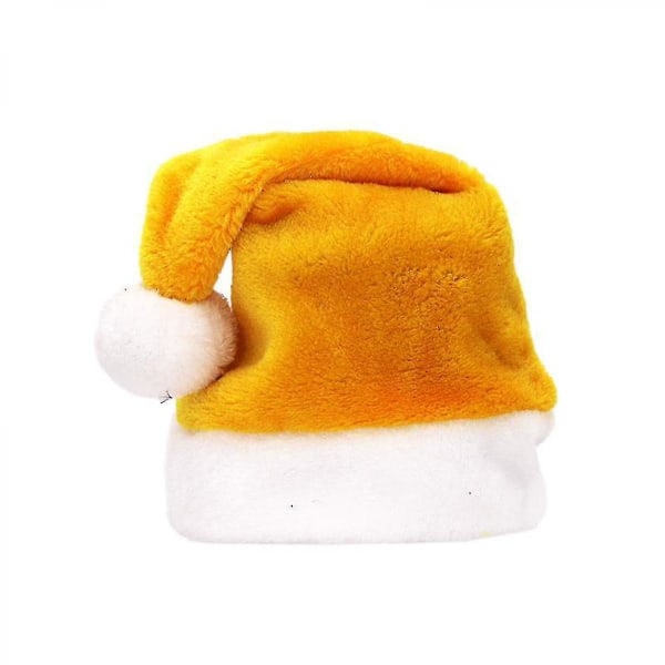 Keltainen Pehmo Joulupukin hattu