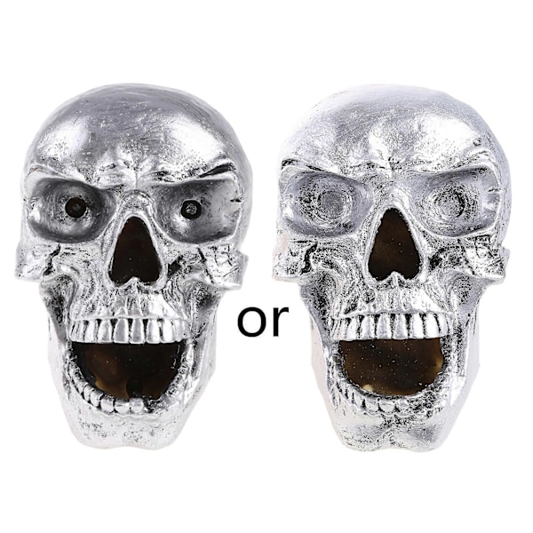 Halloween Dekorationslampa Retro Dödskalleformad Strålkastare Spotlight för Motorcykel Stark LED-Lampa Tillbehör