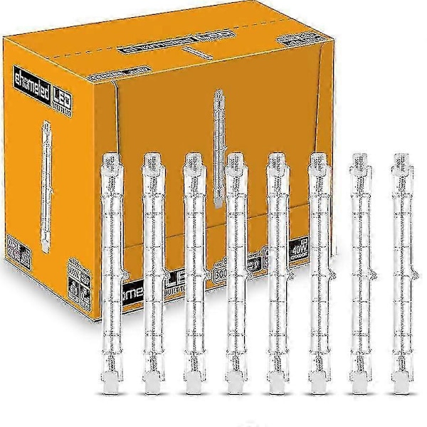 6-pak R7s Halogenpære 118mm 230W Dæmpbar 230V 4650lm 2800k Varm Hvid Energibesparende Wolfram Lineære Pærer Floodlight J118 Sikkerhedspære [Ener