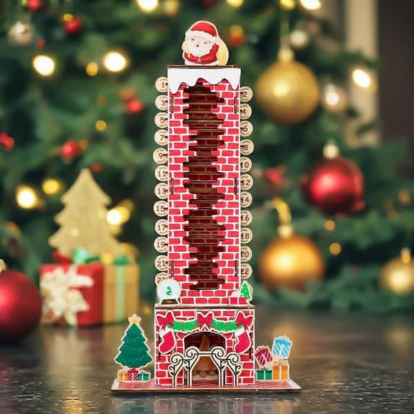 24 dage jule-DIY-samlekalender i træ, 3D juletræ
