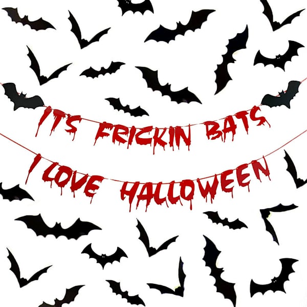 Halloween dekoration Glitter Letter Latte Flower Bat Sticker Set set 1