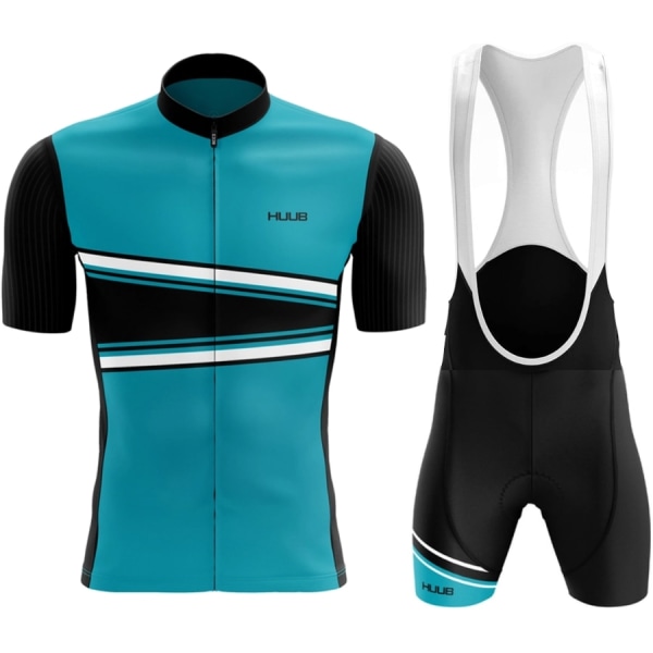 2023 HUUB Cykeltrøje Sæt Mænd Kortærmet Sommer Bjerguniform Ropa Ciclismo Cycling Maillot Cykeltøj Dragt Dark Grey 3XL