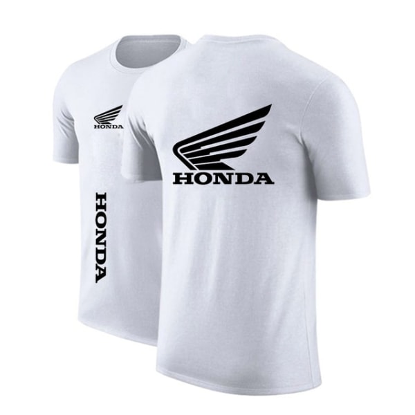 Sommar Honda logotyp rund hals Print korta ärmar white 4XL