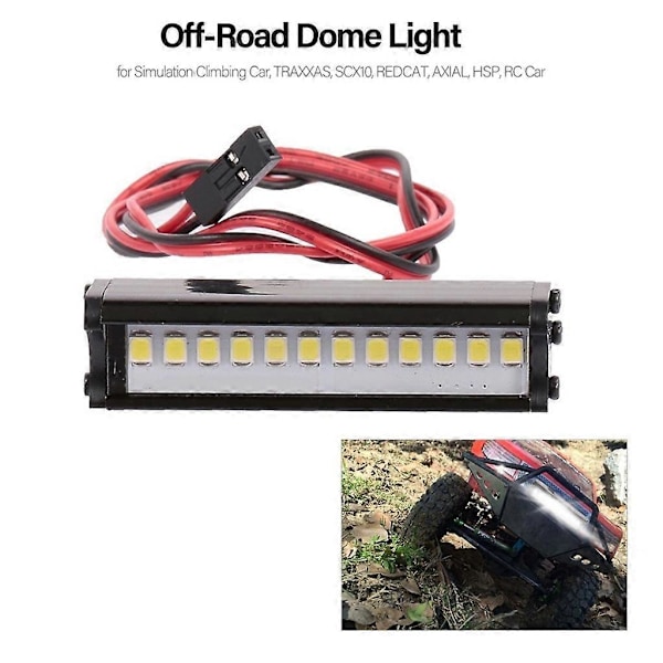 Superstark LED-lampa för SCX10 KM2 1/10 Skala Fjärrkontroll Crawler Bil