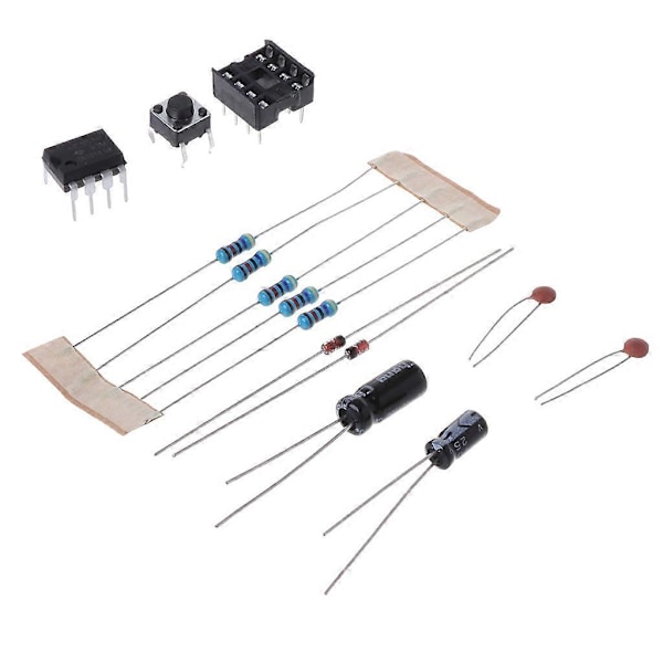 NE555 Oscillator Summer Elektronisk DIY Ton Generator LED Kit 8R 0.25W Högtalare