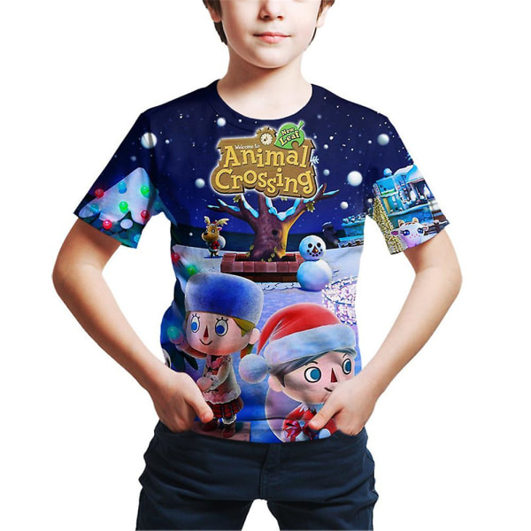 Animal Crossing 3d Print Sommar T-shirt Barn Pojkar T-shirt Casual Tee Tops style 4 5-6 Years