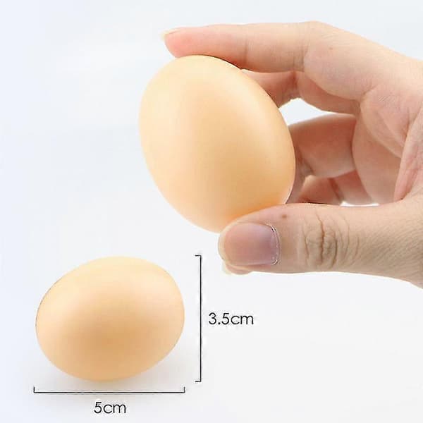 20 stk. Simulerte Plast Eggeskall Høneegg Fake Egg Hjelper Legging