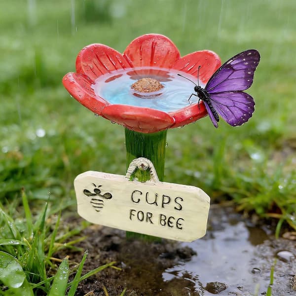 Biepollinator drikkekopp med stakebase - grønn green