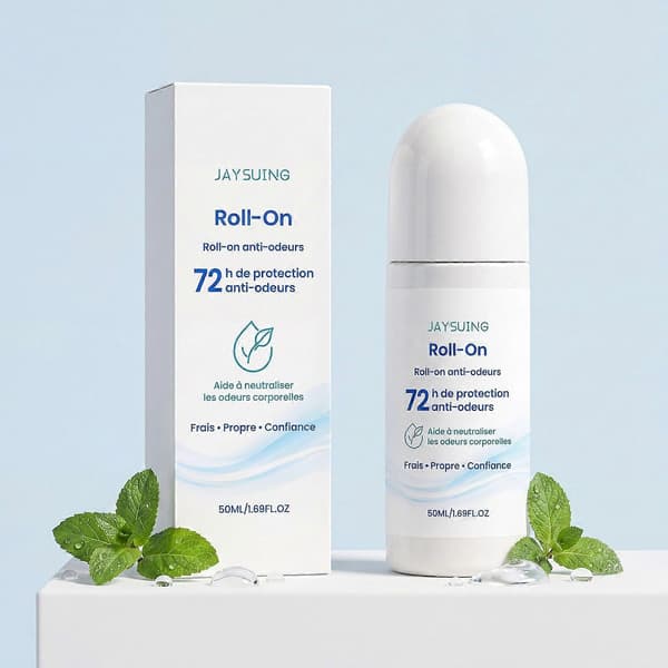 Roll-On Deodorant, 72 timmars luktskydd för armhålorna, fräsch och ren doft 2PCS