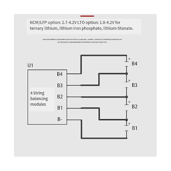 5.5a Ström Aktiv Balanserare 4s Equalizer Litiumjon Lifepo4 Lto Litiumbatteri Aktiv Equalizer B