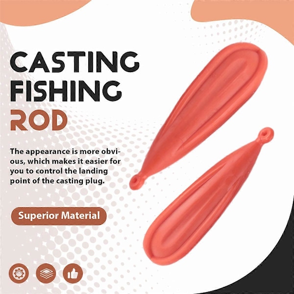 Fiskeøvelsesplugg Fiske Kasteplugg Baitcasting Gummi Øvelsesplugg Egnet for å Forbedre C