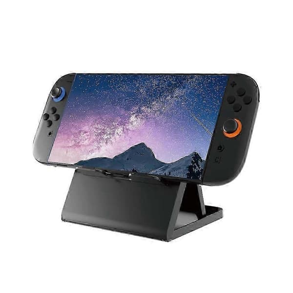 kompatibel med Switch 2 Stativ Vikbart Justerbart Bärbart Bordsstativ kompatibelt med N-Switch Konsol Spelande och Ch Black